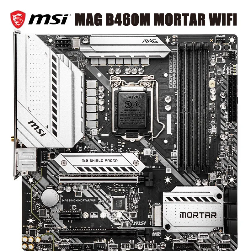 

Brand New MSI MAG B460M MORTAR WIFI6 mATX Computer Motherboard Support 10400/10400F/10500/10700 (INTEL B460/LGA 1200)