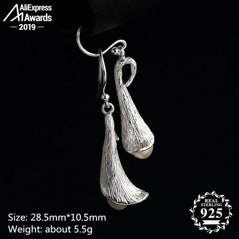 Женские винтажные серьги в стиле барокко S925 из стерлингового серебра 925 пробы с