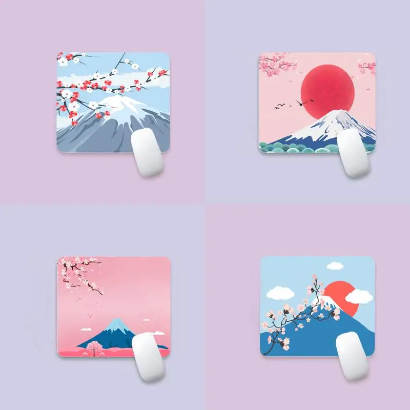 

Japanese Pink Cherry Blossom Style Comfort Mouse Mat Edge Native Rubber Special Mouse Pad Polyethylene Table Mat Non Slip