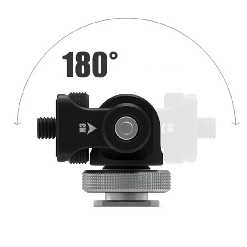 1/4 ''винт Горячий башмак регулируемое крепление монитор адаптер для вспышки