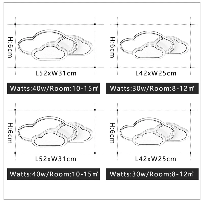 

Clouds Modern Led ceiling lights for Bedroom Children's room Restaurant Hallway led ceiling light Fixtures 110-220V ceiling lamp