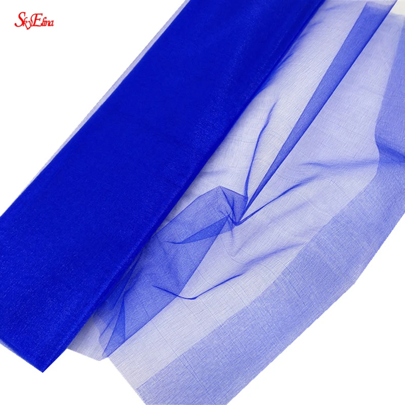 10 м/лот Хрустальная органза тюль рулон ткани для наружной свадебной вечеринки