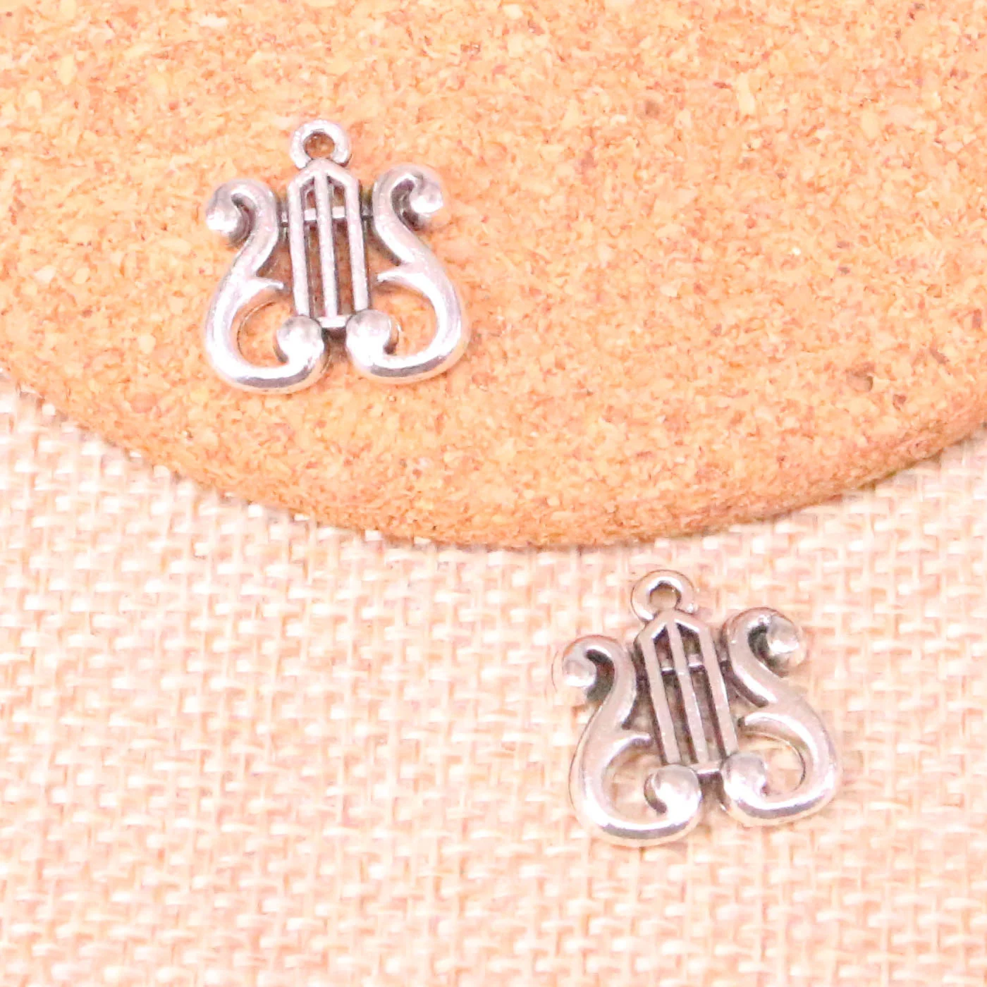 15Pcs Antique Silver Color Harp Charms Pendants Diy Jewelry Findings Accessories 17*16mm |