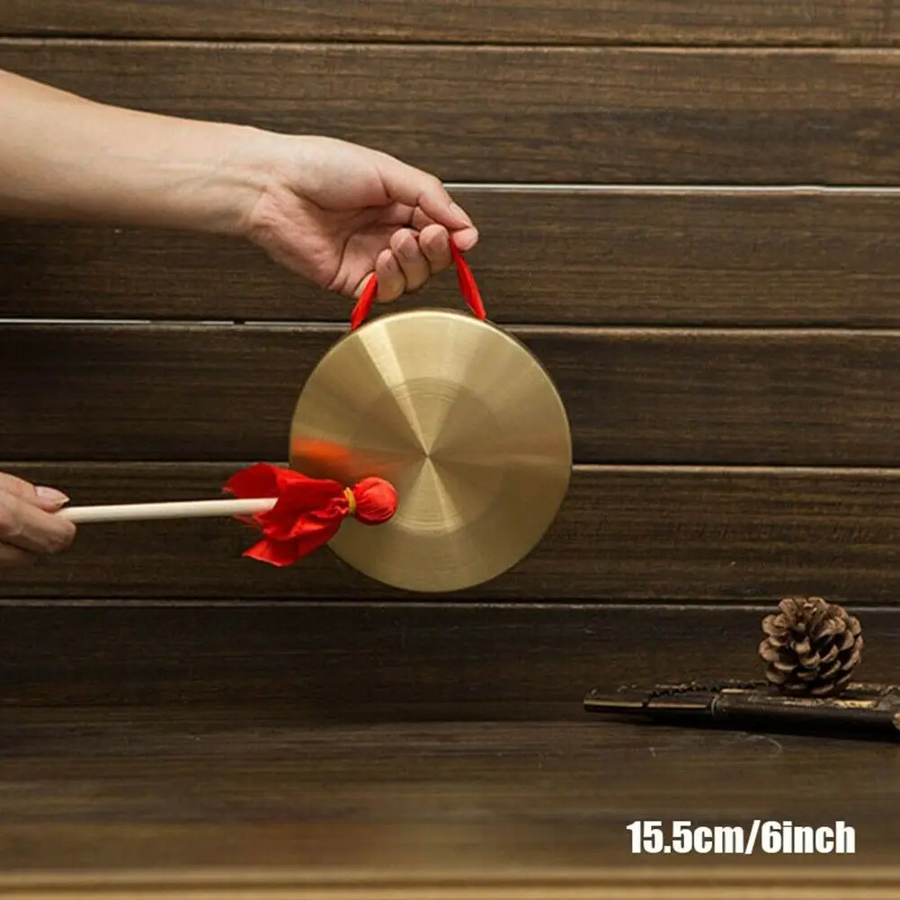 

5.9 Inch Chinese Copper Gong Hand Brass Cymbals for Percussion Kids Music Toys