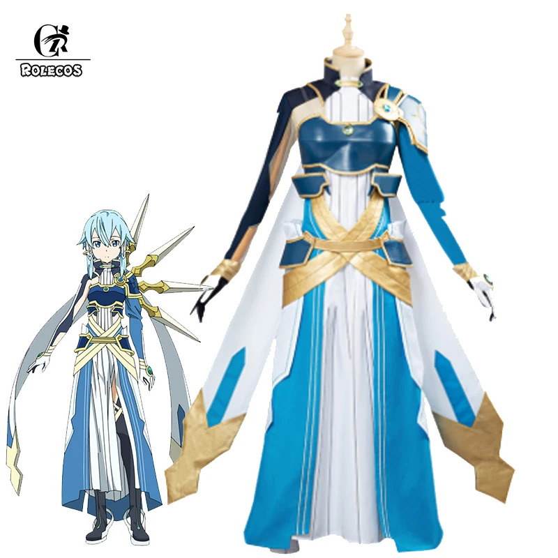 ROLECOS аниме меч искусство онлайн косплей костюм Asada Shino для костюмированных