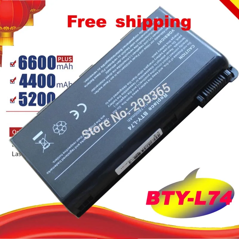 9 CellsBTY L74 ноутбук Батарея для MSI L75 A5000 A6000 CX500 CX500DX CX705X CX623 EX460 EX610 CX700 CX620 Бесплатная