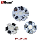 Высокая мощность светодиодный PCB пластина вход DC3-6V 5-12 В 12-24 В 1 светодиодный Aliminum радиатор PCB светодиодный модель 1 Вт 3 Вт для USB лампа батареясолнечный светильник