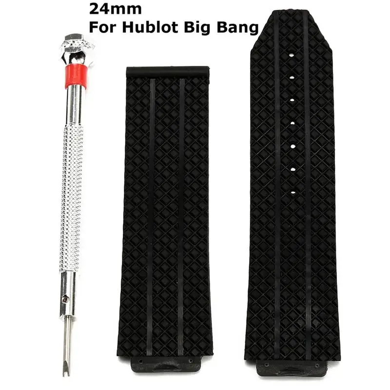 

New 24mm Silicone Rubber Watchband Waterproof Strap Wrist Bracelet Watch Band Replacement for Screwdriver