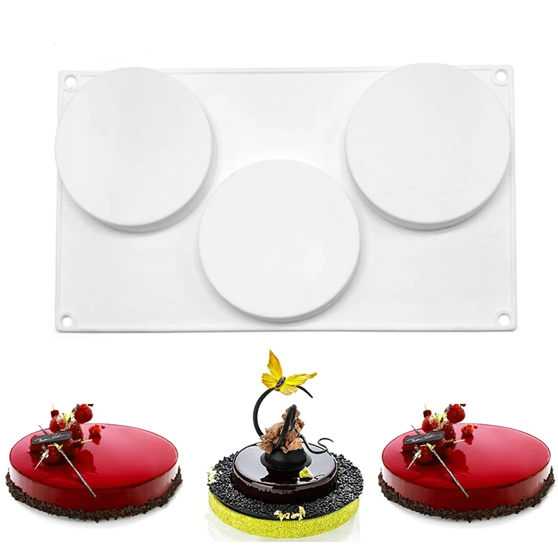 3 отверстия круглые силиконовые формы инструменты для украшения торта форма