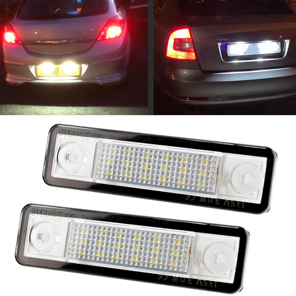 

2 Pcs For Opel Corsa B Astra F G Vectra B Omega A B Zafira A Signum Canbus Led Car Number License Plate Light Lamp Accessories