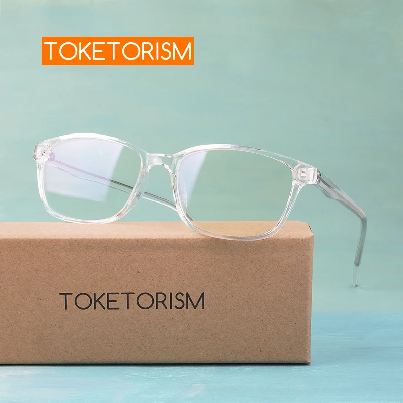 Toketorism качественные прозрачные очки tr90 и металлические женские очки оправы для оптики 9019