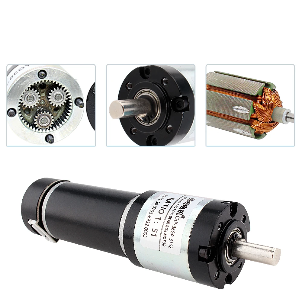 Планетарный редукторный двигатель постоянного тока ABHL 36 мм 11PPR датчик Холла с