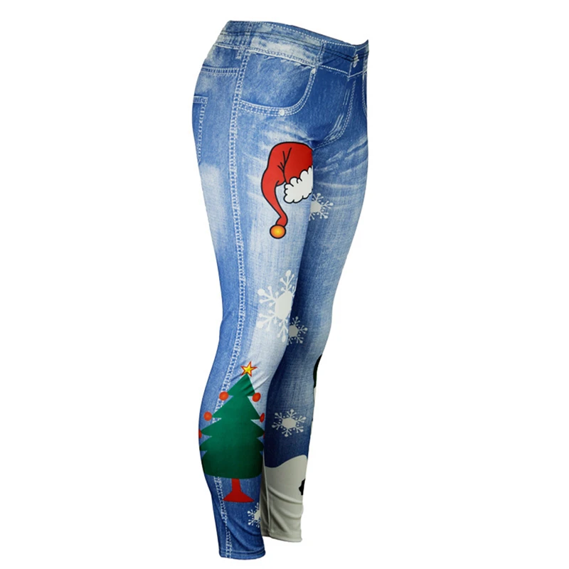 

Christmas Trousers For Women Lady Casual Elasticity Skinny Leggins High Waist New Workout Printing Stretchy Pants Leggings