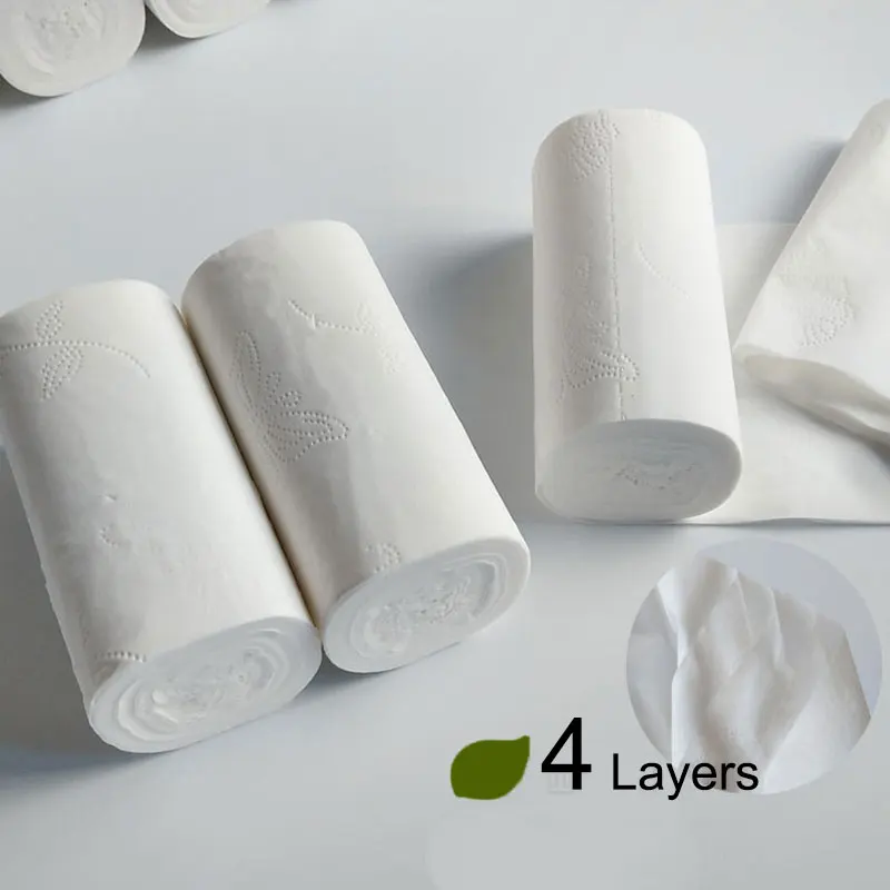 Рулонная упаковка из 10 бумажных туалетных рулонов для ванной туалетной бумаги