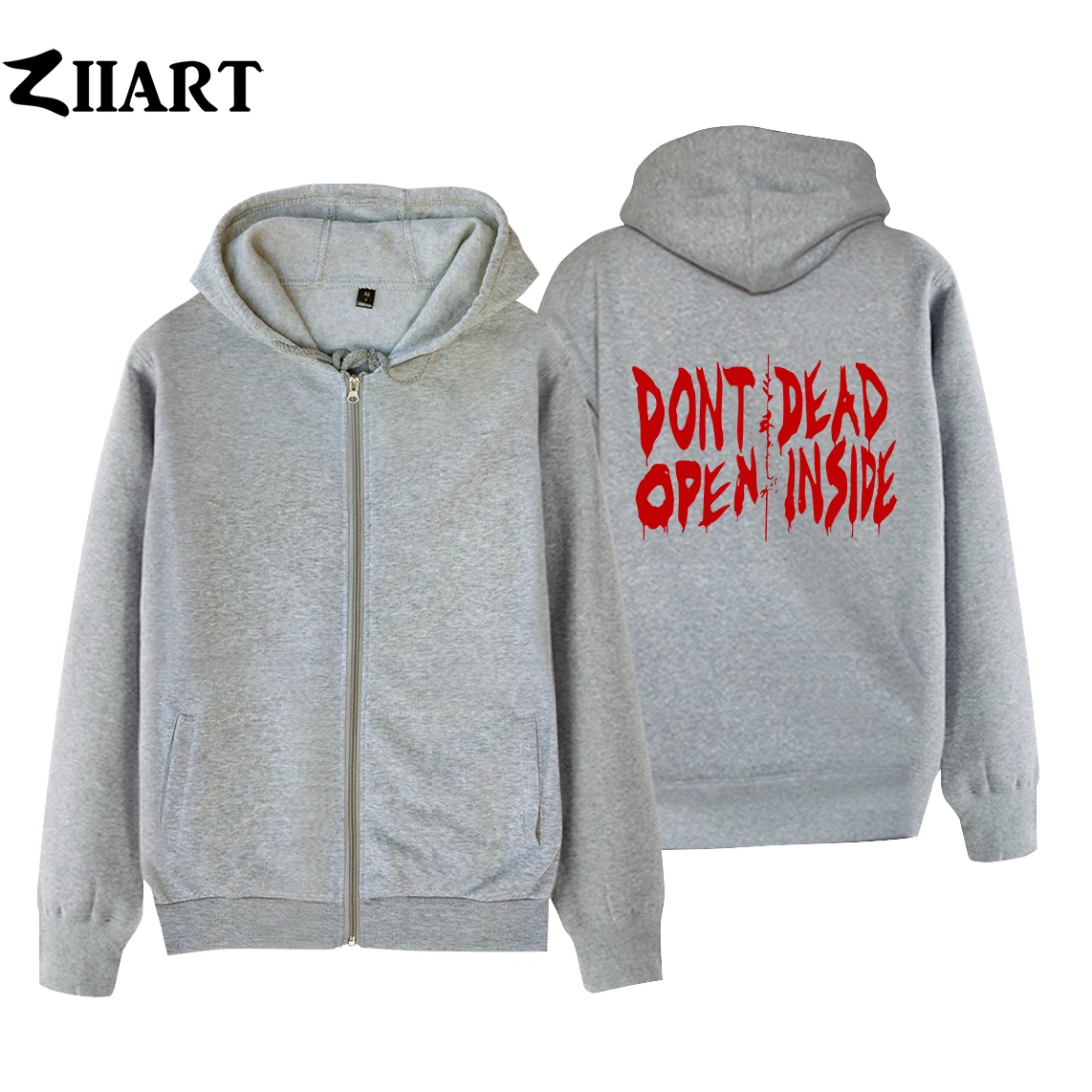 The Walking Dead Don't Open Inside одежда для пар мужские хлопковые куртки с капюшоном на