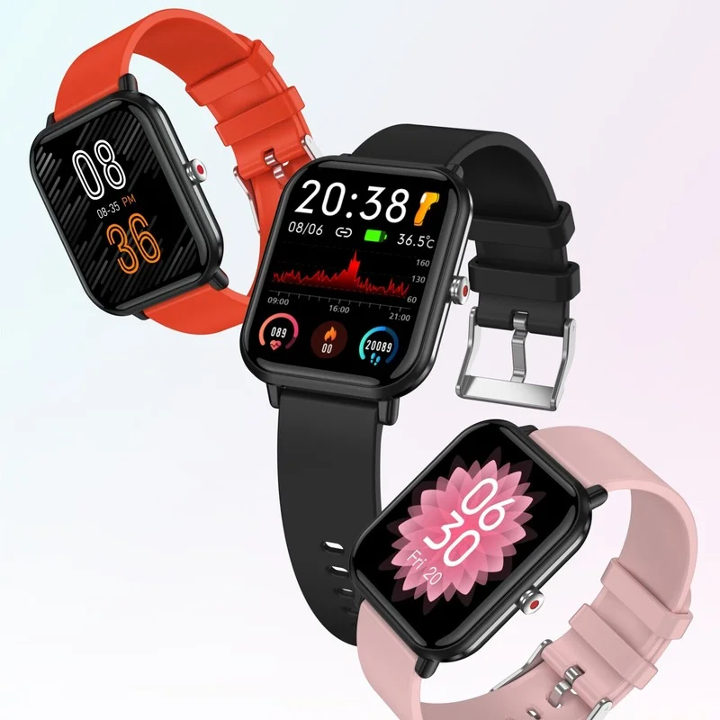 

Q9pro Ultra Thin 1.7 inch Full Touch Screen Temperature Heart Rate Blood Pressure SpO2 Monitor 45 Days Long Standby Time IP68