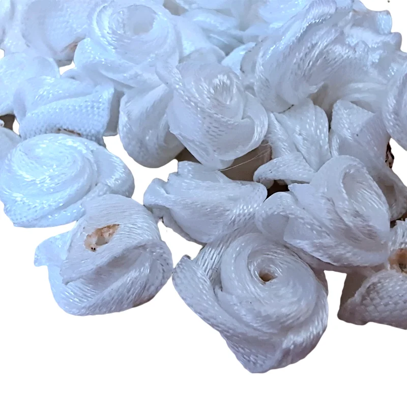 Белая лента ручной работы с цветами розы HL 100 шт. аксессуары для свадебной одежды