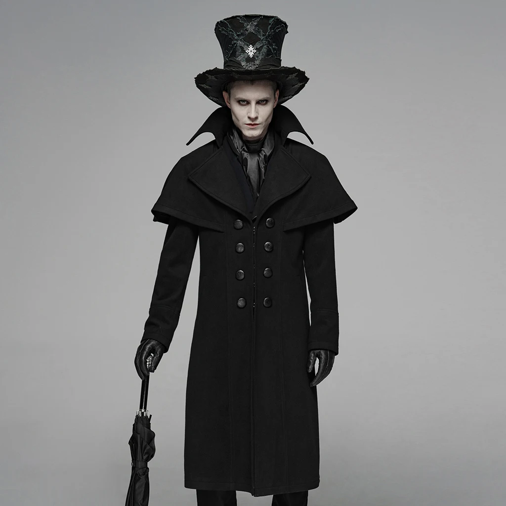 Мужская темно синяя куртка в стиле панк готическом простом вечерние дворцовые