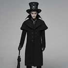 Мужская куртка в стиле панк-рейв, в готическом стиле, простой стиль вечерние, дворца, ужина, сценического выступления, мужской зимний длинный плащ