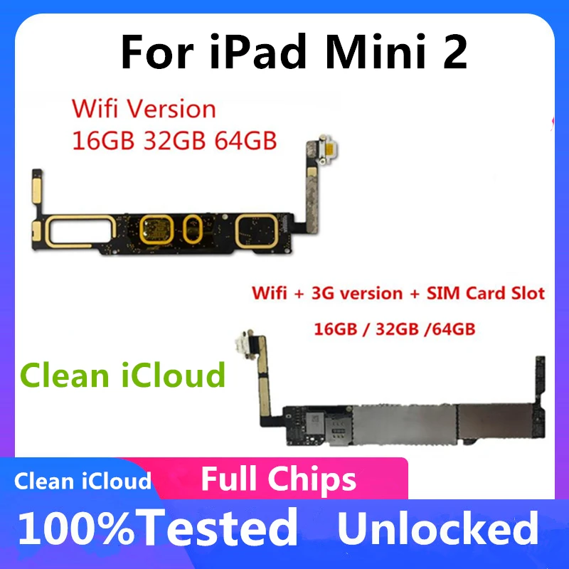Материнская плата A1489 A1490 A1491 для iPad Mini 2 системная IOS разблокированная материнская