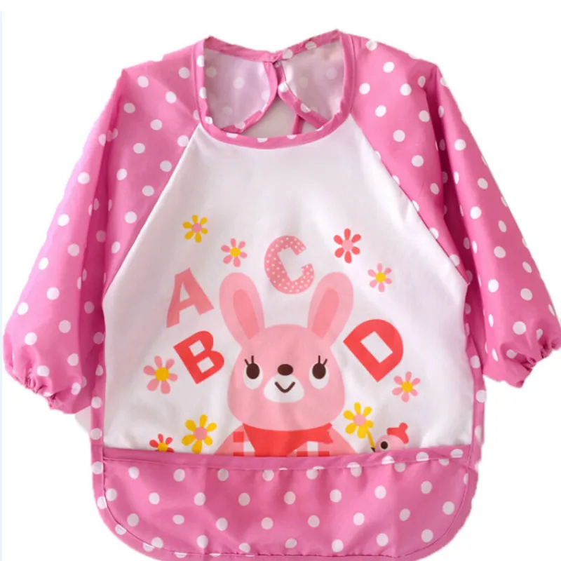 Детские фартуки для кормления с длинным рукавом нагрудник водонепроницаемый