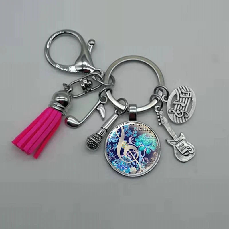 1 комплект кольцо для ключей гитары с кисточкой|Брелоки| |