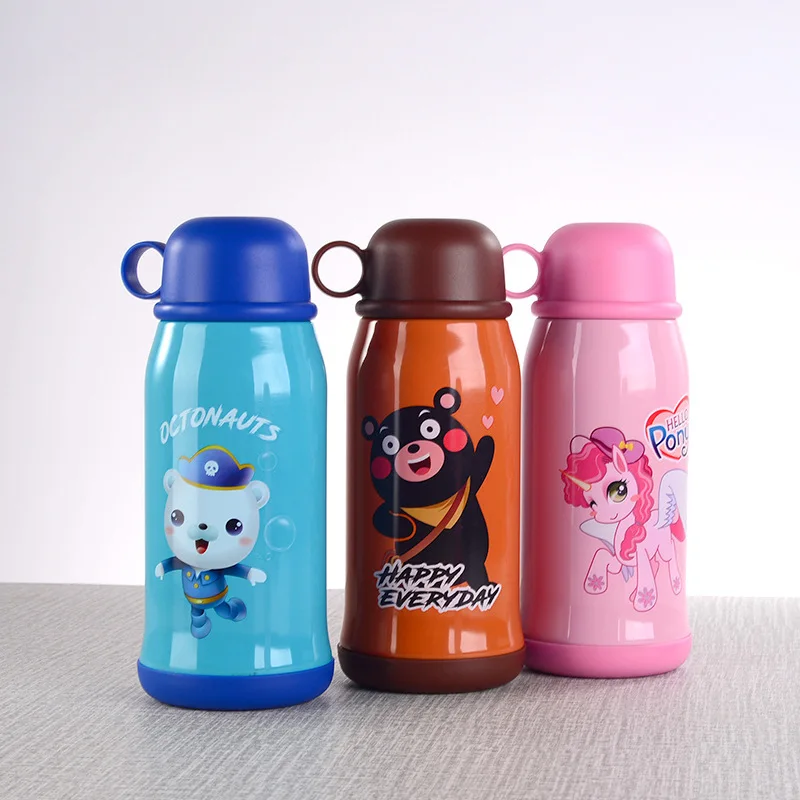 Бутылка для воды 550 мл мультяшная бутылка с двумя стенками из нержавеющей стали