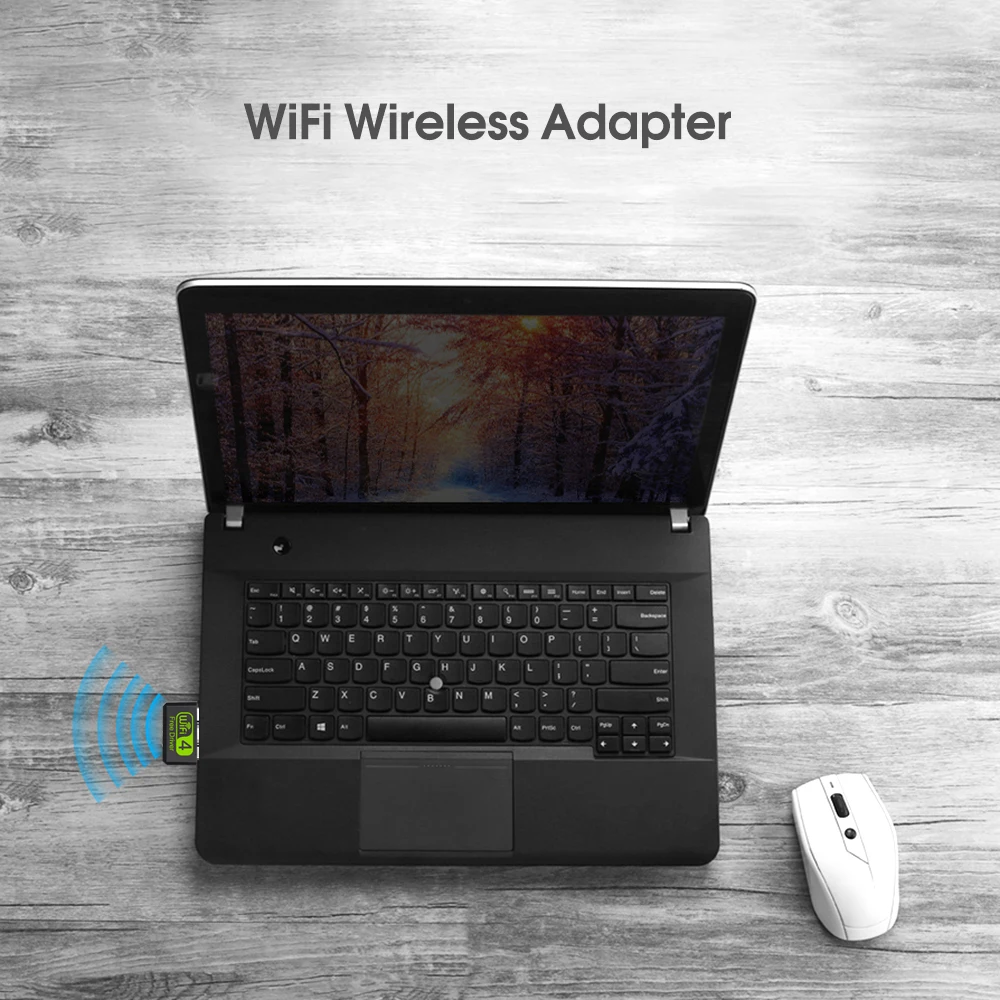 Wi-Fi адаптер KEBIDU для мини-ПК 150 м с бесплатным драйвером USB антенна беспроводная