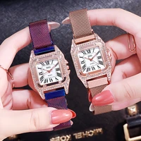 luxury women watches girl watch fashion elegant magnet buckle rose gold ladies wristwatch starry sky diamond gift quartz clock