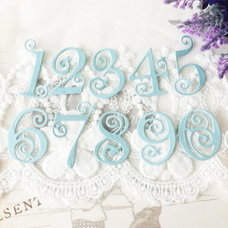 Кружева DIY цифры металлические штампы Скрапбукинг резные ремесло высечки