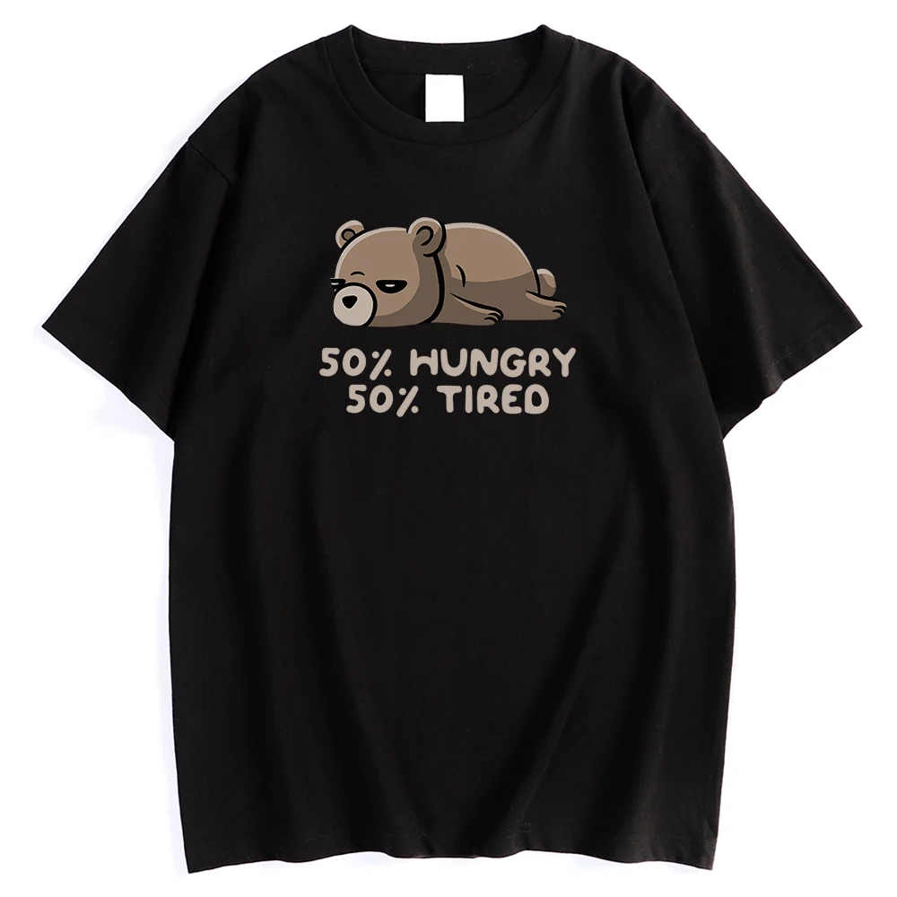 

Мужская футболка с изображением голодных и усталых людей, простая Удобная футболка, крутые футболки, креативная мужская одежда с круглым вы...