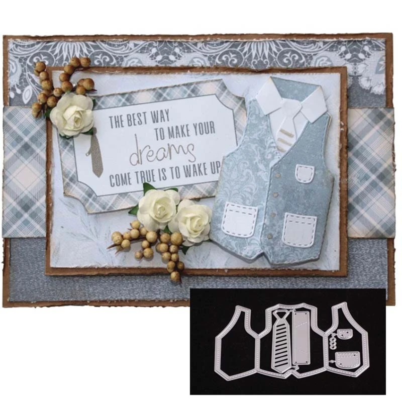 

The Suit Vest Metal Cutting Dies Stencil DIY Scrapbooking Embossing Paper Card X7JE