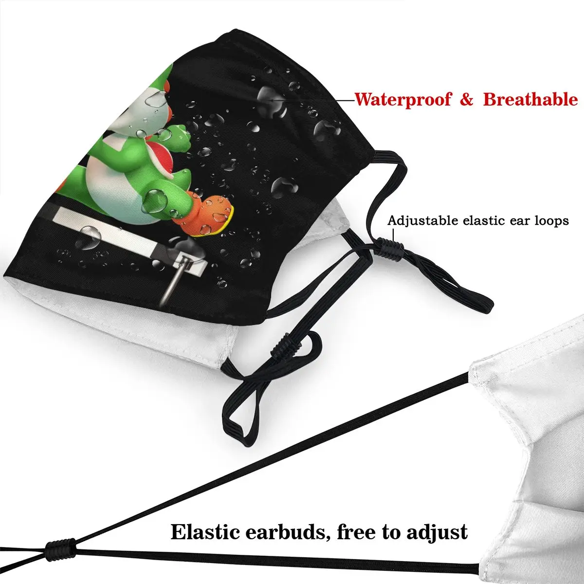 Маски с узором Yoshi многоразовые маски противотуманные и пылезащитные защитные