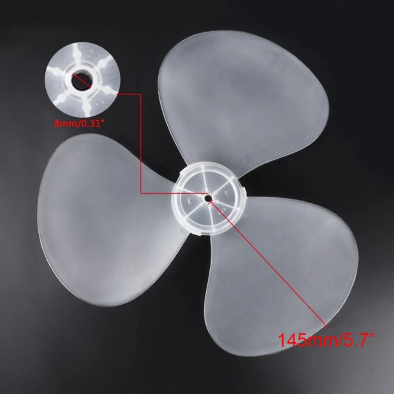 

3 Leaves Clear Plastic Fan Blade Replacement for 12 Inch Pedestal Fan Stand Fan Table Fan Accessories