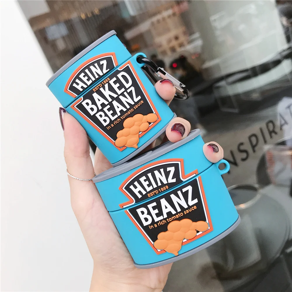 

Heinz beanz Tomato Sauce Baked Beans Wireless Bluetooth Earphone Case For AirPods Pro 2 1 Cute 3D Soft Silicon Headset cover