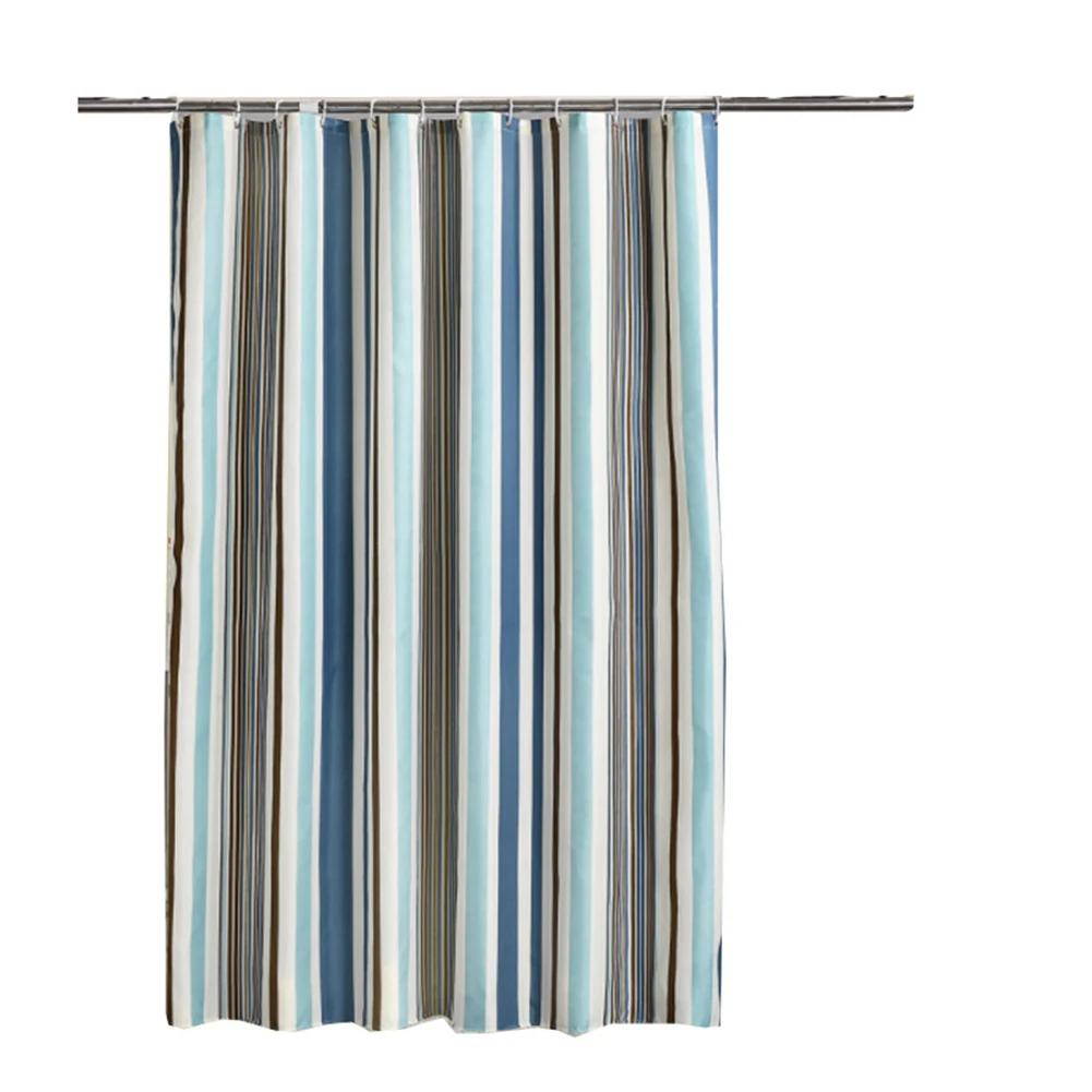

Stripe Shower Curtain With 12 Hooks, Fabric Shower Curtain For Bathroom, Machine Washable Shower Curtain Sets, 72''72''