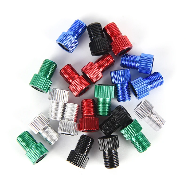 4Pcs/lot Aluminum Alloy Tire Valve Adapter Presta To Schrader Tube Bicycle Bike Pump Tool
