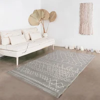Morocco Carpet Grey Vintage Living Room Area Rug Fluffy Sofa Coffee Table Mat Soft Floor Area Rug Bedroom Home American Carpet