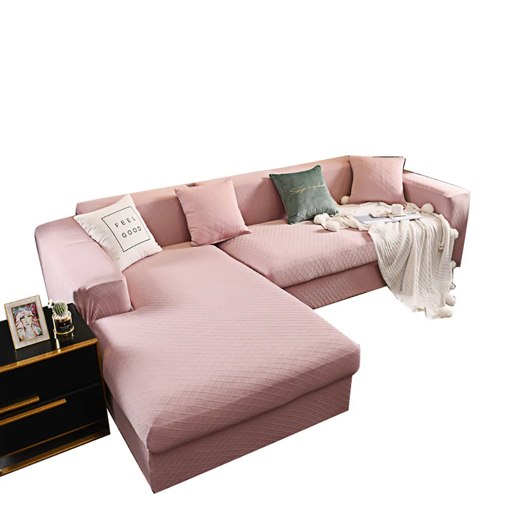 

Modern Elastic Solid Color Jacquard Sofa Cover All-inclusive 1/2/3/4 Seater Slipcover Couch Cover