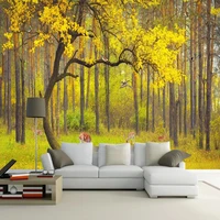 custom wall cloth beautiful scenery forest grassland mural wallpaper living room bedroom background wall home waterproof decor