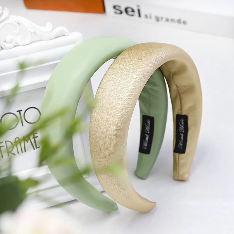 1 шт. PU кожаные повязки на голову для женщин губка резинки волос аксессуары в