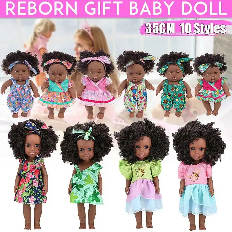 

Черная кукла в африканском стиле для девочек Baby Doll лучший подарок игрушка с одеждой для От 3 до 6 лет дети Best игрушка в подарок, подарки на Рож...