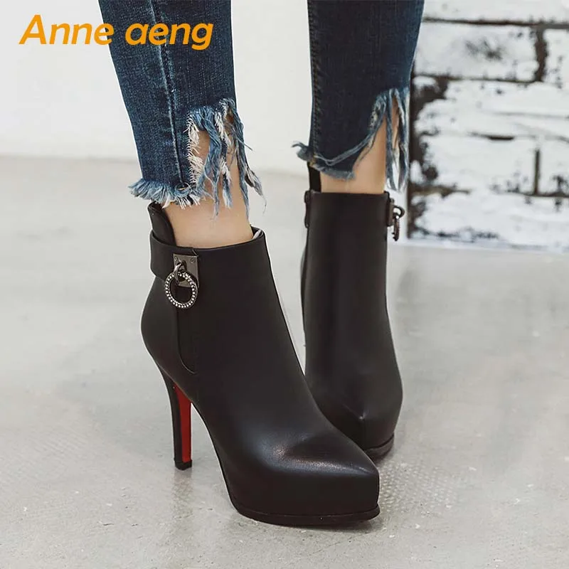 2019 г. новые зимние женские ботильоны пикантная женская обувь на платформе