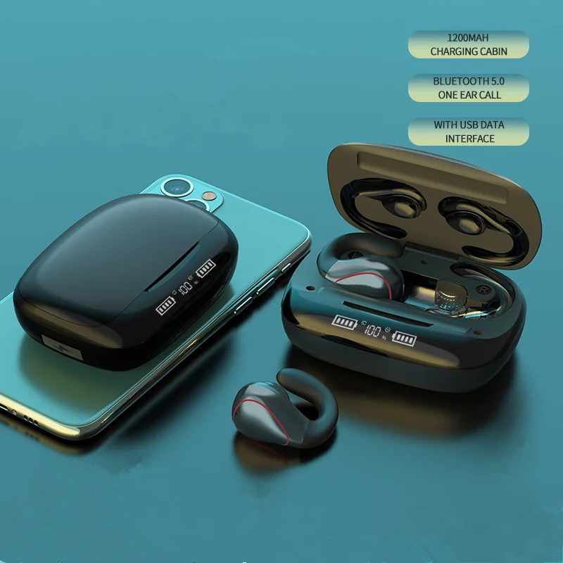Беспроводные наушники AIKSWE tws Bluetooth гарнитура со светодиодным дисплеем Hi Fi стерео