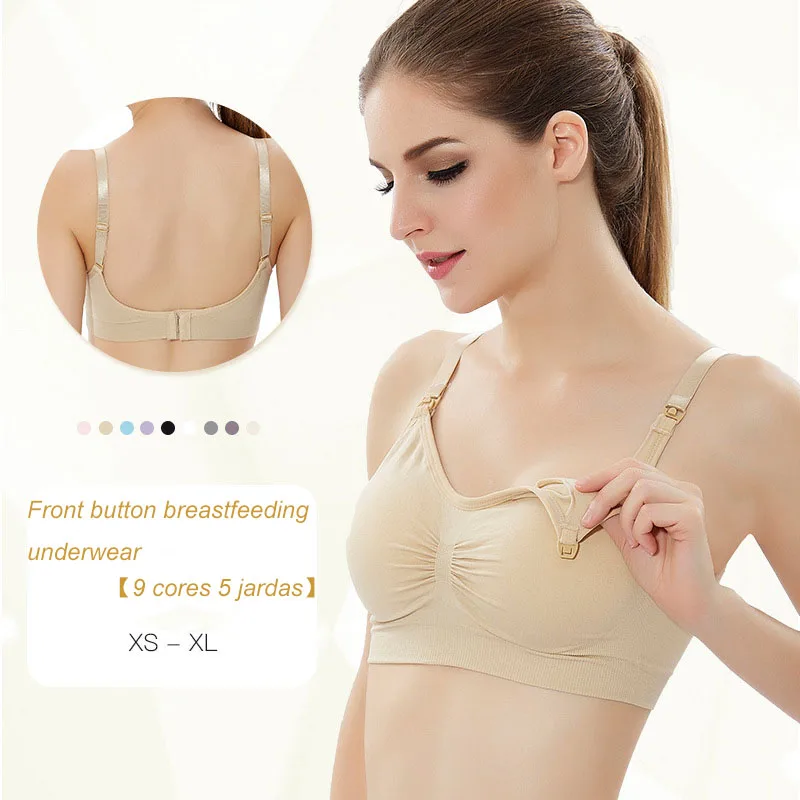 

Хлопковое нижнее Белье для беременных Бюстгальтер с боковой пряжкой Женский Бюстгальтер для кормления без косточек регулируемый бюстгаль...
