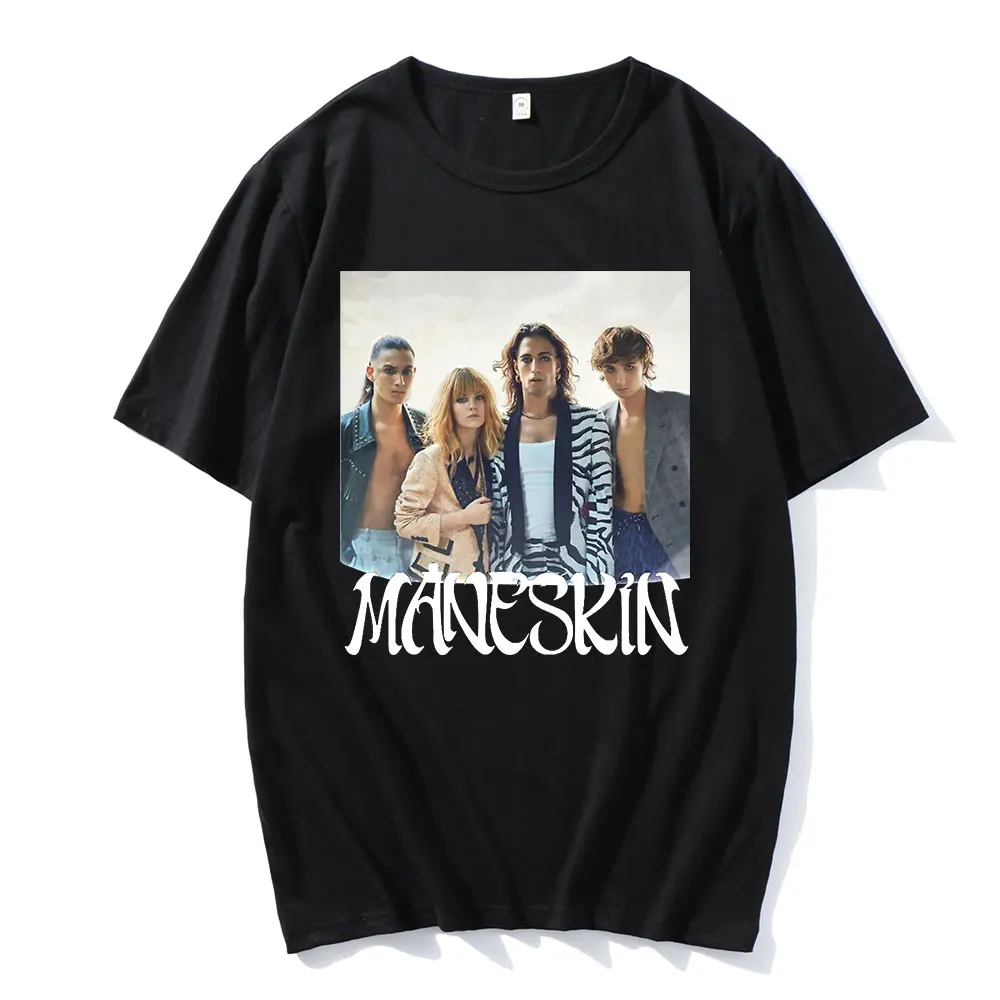 

Comfortable Nice T-Shirts Casual Cotton Oversized Daily Short Tops 2021 Hot Sale Tee Funny Anime Maneskin Printed O-neck TShirts