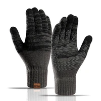 touch screen gloves for winter wool knitted mens gloves female warm mitten outdoor driving cold proof glove guantes mitt