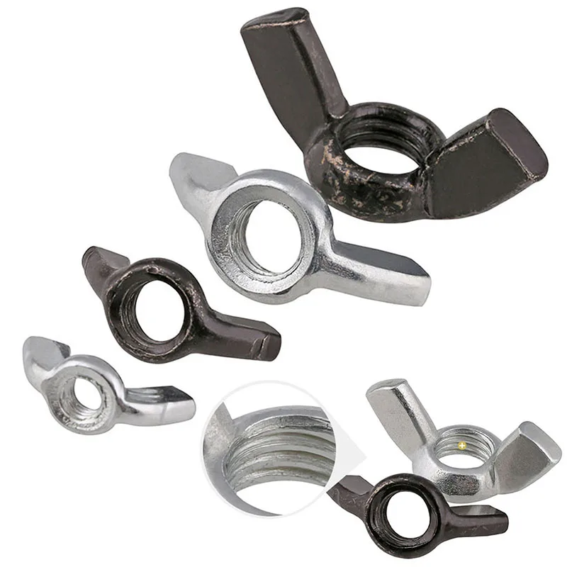 

10pcs Wing Nuts M3 M4 M5 M6 M8 M10 M12 Ingot Wing Hand Tighten Butterfly Nut