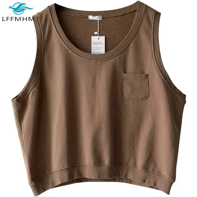 

Spring Fall Fashion Women Large Size Sleeveless Solid Color Cotton Thin Vest Office Lady Korean Style Pullover Casual Waistcoat