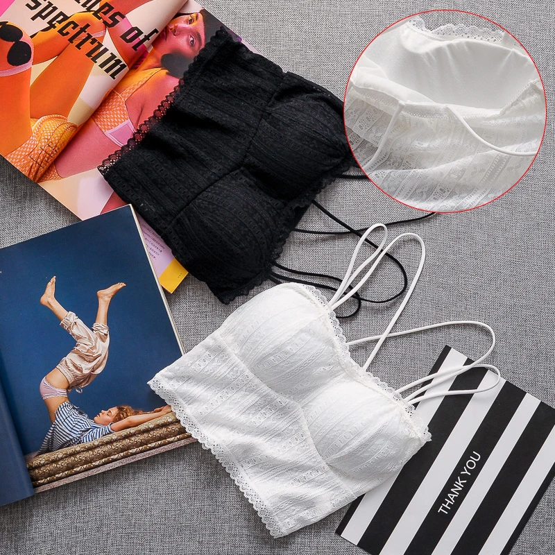 Модные женские майки женский сексуальный бюстгальтер однотонный кружевной